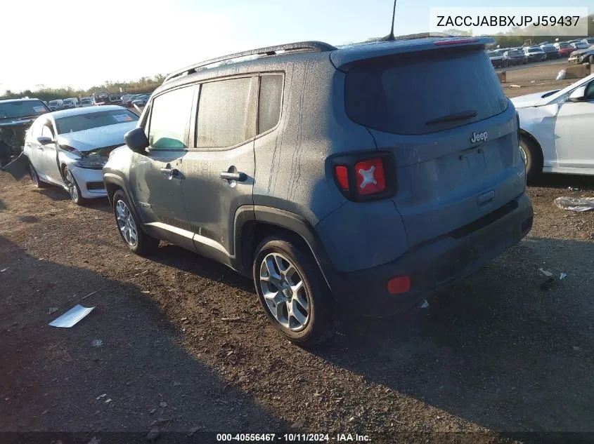 2018 Jeep Renegade Latitude Fwd VIN: ZACCJABBXJPJ59437 Lot: 40556467