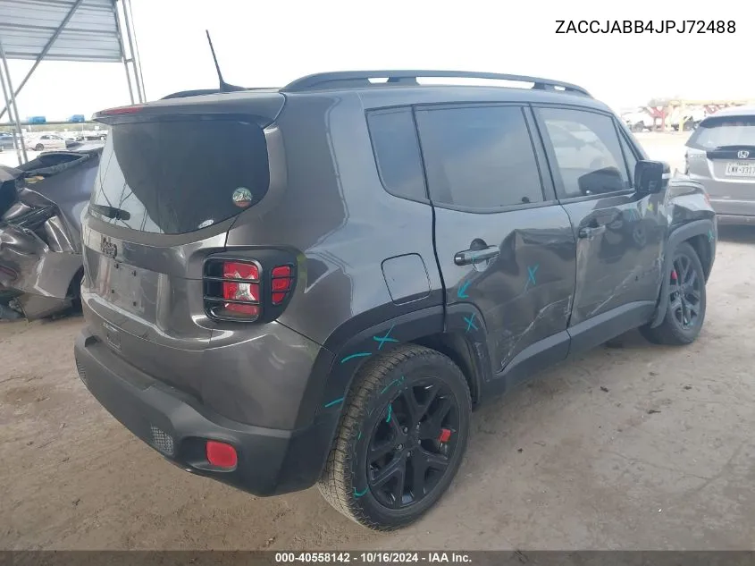 2018 Jeep Renegade Altitude Fwd VIN: ZACCJABB4JPJ72488 Lot: 40558142