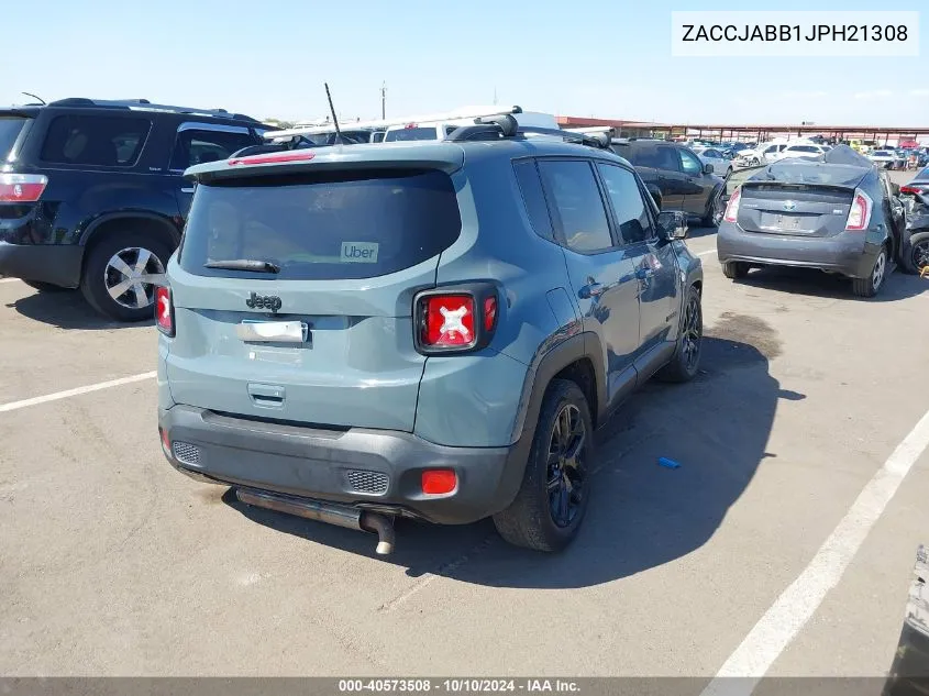 2018 Jeep Renegade Altitude Fwd VIN: ZACCJABB1JPH21308 Lot: 40573508