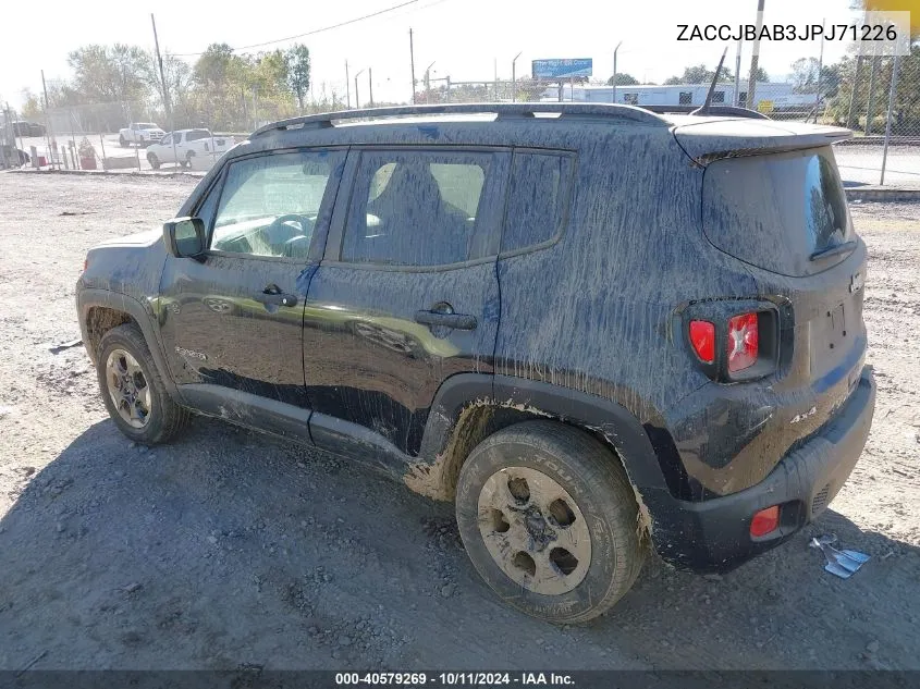 ZACCJBAB3JPJ71226 2018 Jeep Renegade Sport 4X4