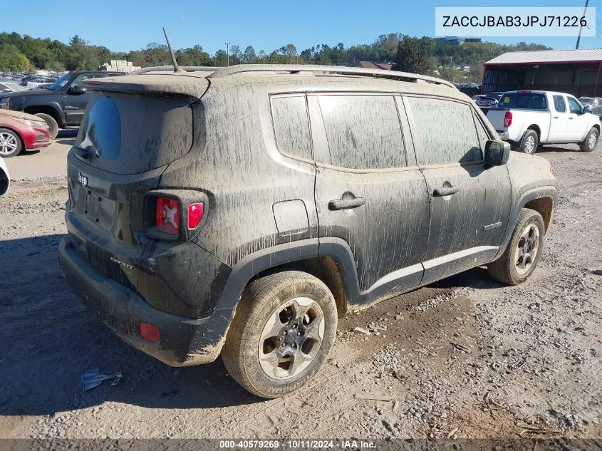 2018 Jeep Renegade Sport 4X4 VIN: ZACCJBAB3JPJ71226 Lot: 40579269