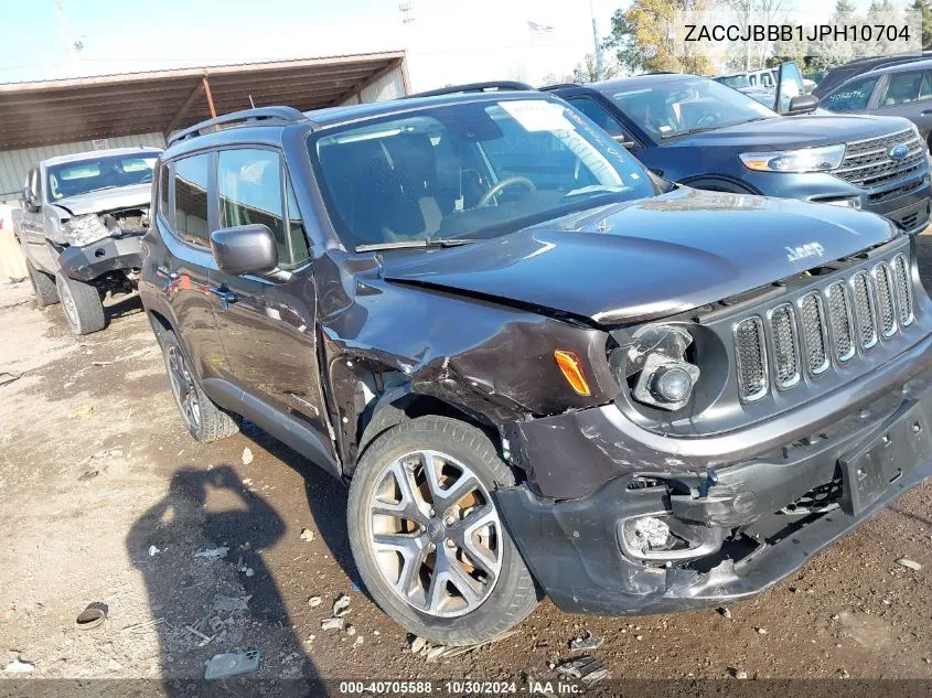 2018 Jeep Renegade Latitude 4X4 VIN: ZACCJBBB1JPH10704 Lot: 40705588