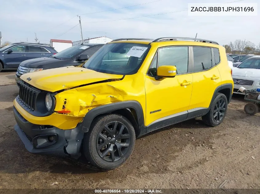 2018 Jeep Renegade Altitude 4X4 VIN: ZACCJBBB1JPH31696 Lot: 40706554