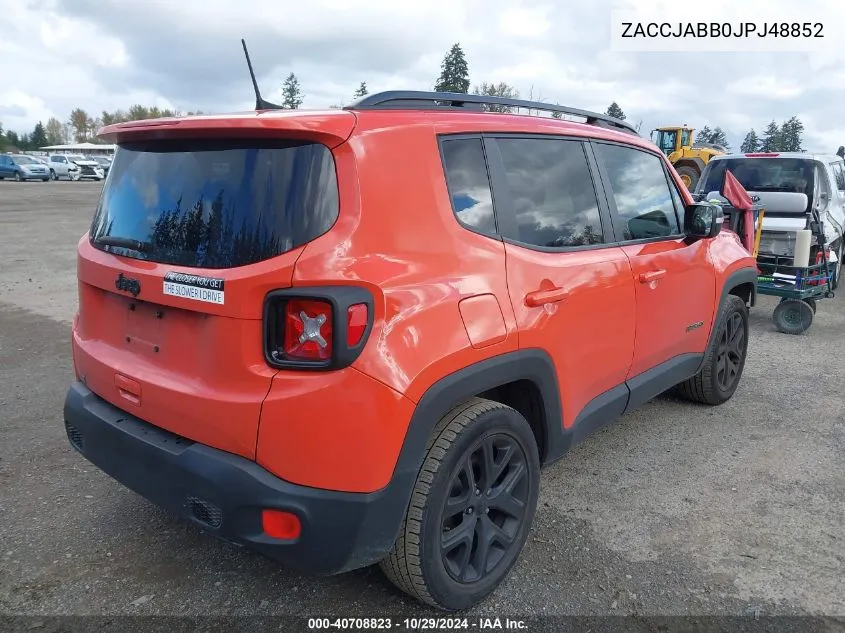 2018 Jeep Renegade Altitude Fwd VIN: ZACCJABB0JPJ48852 Lot: 40708823