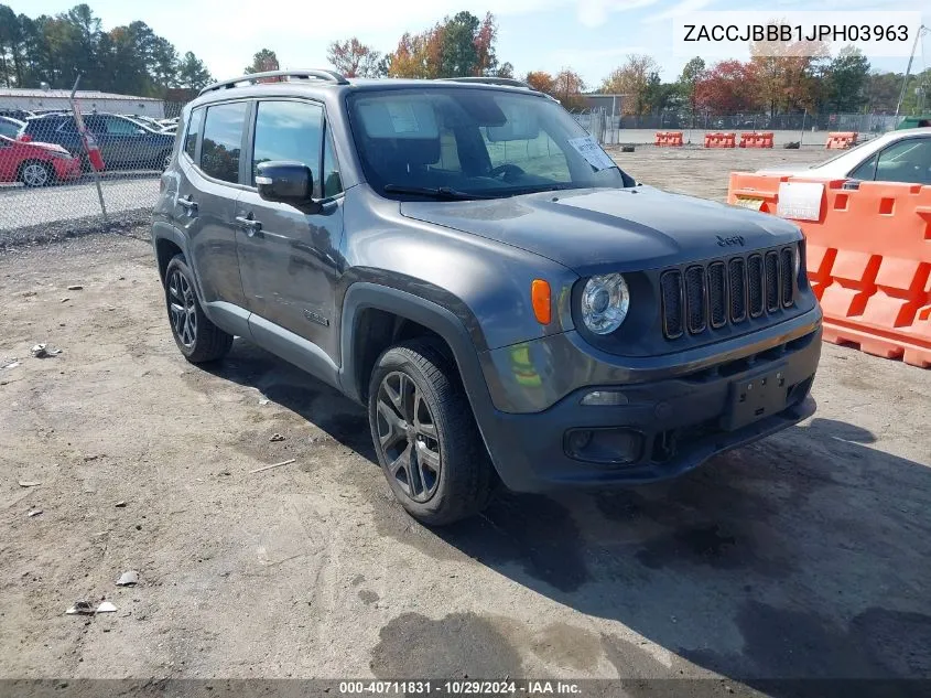 2018 Jeep Renegade Altitude 4X4 VIN: ZACCJBBB1JPH03963 Lot: 40711831