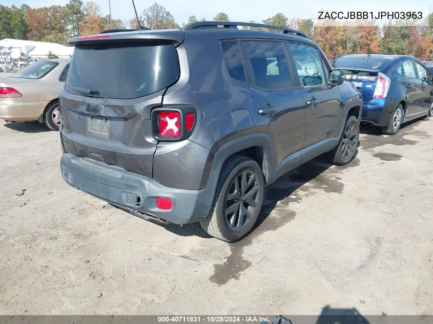 2018 Jeep Renegade Altitude 4X4 VIN: ZACCJBBB1JPH03963 Lot: 40711831