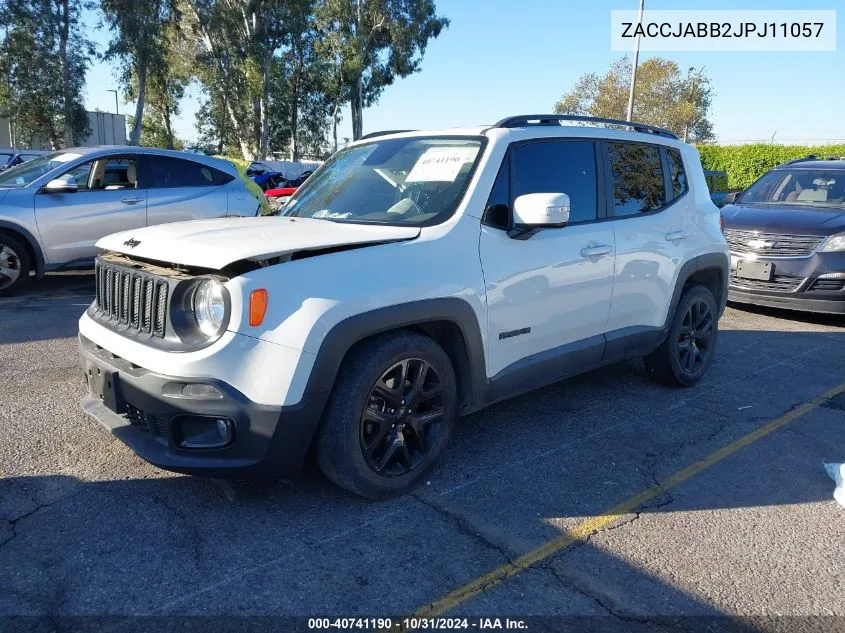 2018 Jeep Renegade Altitude Fwd VIN: ZACCJABB2JPJ11057 Lot: 40741190