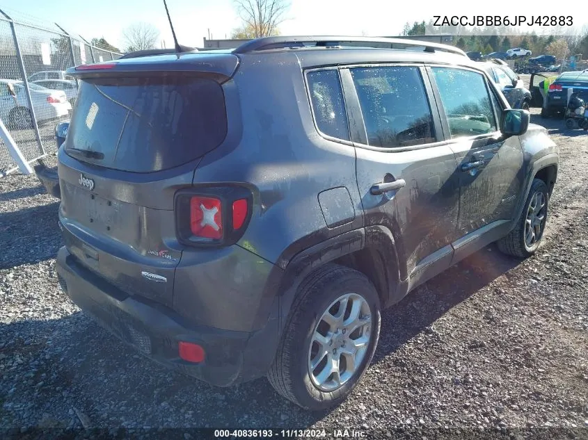 ZACCJBBB6JPJ42883 2018 Jeep Renegade Latitude 4X4