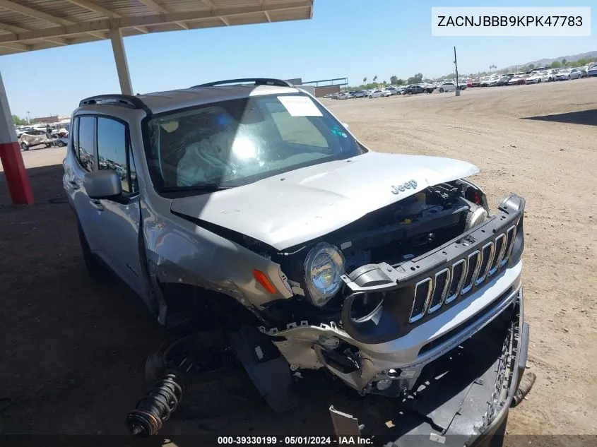 2019 Jeep Renegade Latitude 4X4 VIN: ZACNJBBB9KPK47783 Lot: 39330199