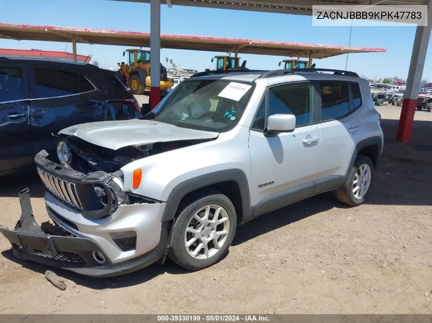 2019 Jeep Renegade Latitude 4X4 VIN: ZACNJBBB9KPK47783 Lot: 39330199