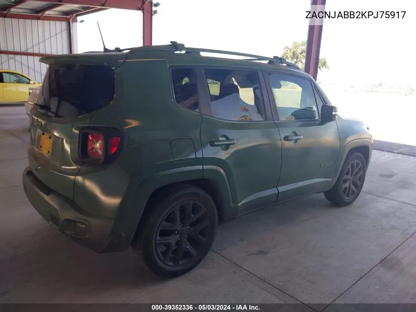 ZACNJABB2KPJ75917 2019 Jeep Renegade Altitude Fwd