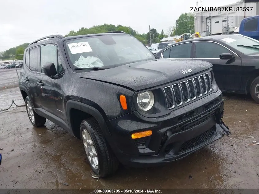 ZACNJBAB7KPJ83597 2019 Jeep Renegade Sport 4X4