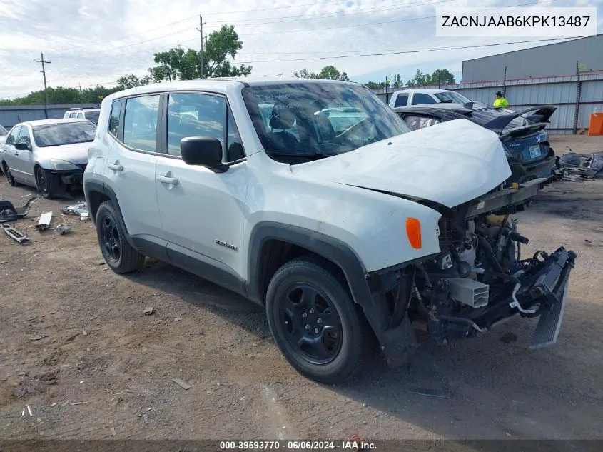 2019 Jeep Renegade Sport Fwd VIN: ZACNJAAB6KPK13487 Lot: 39593770