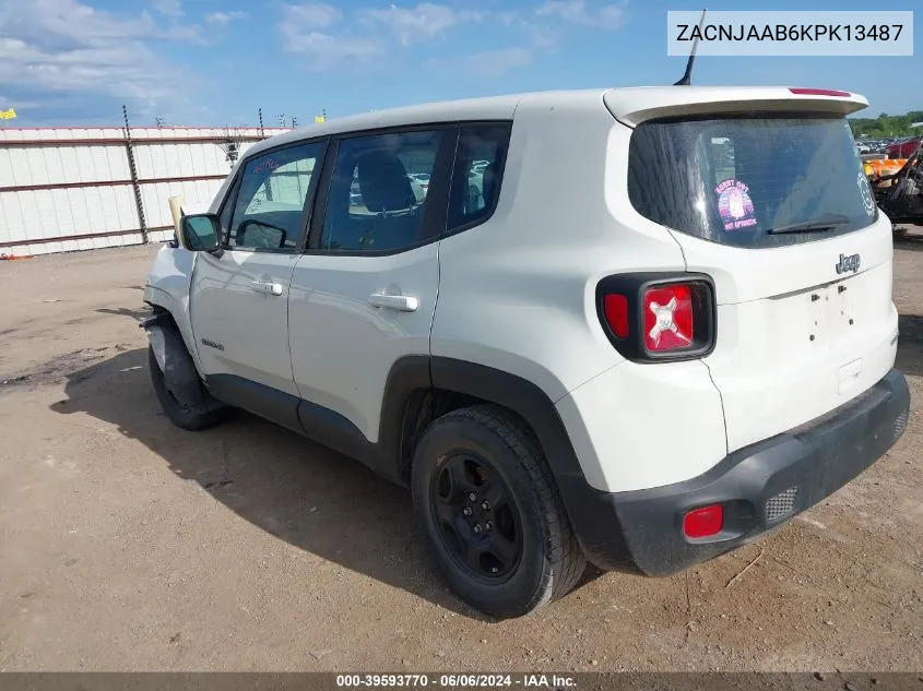 ZACNJAAB6KPK13487 2019 Jeep Renegade Sport Fwd