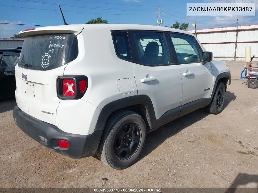 ZACNJAAB6KPK13487 2019 Jeep Renegade Sport Fwd