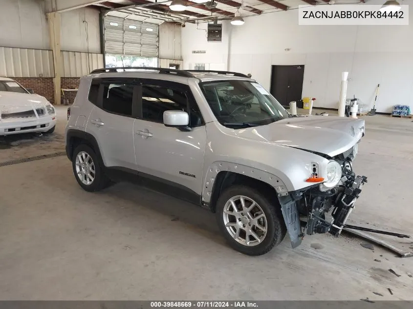 2019 Jeep Renegade Latitude Fwd VIN: ZACNJABB0KPK84442 Lot: 39848669