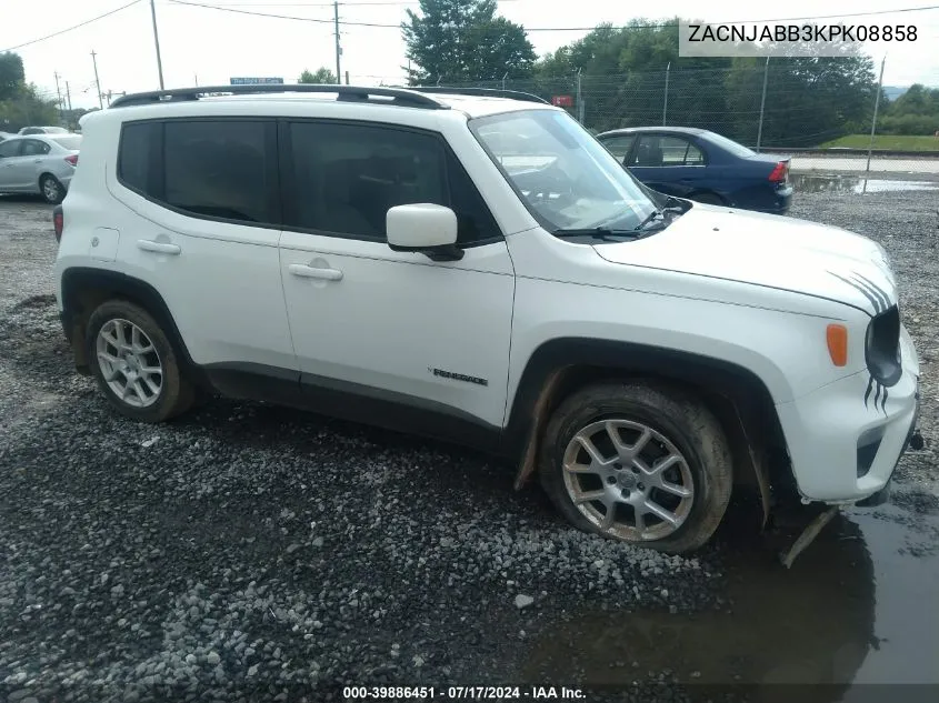 2019 Jeep Renegade Latitude Fwd VIN: ZACNJABB3KPK08858 Lot: 39886451