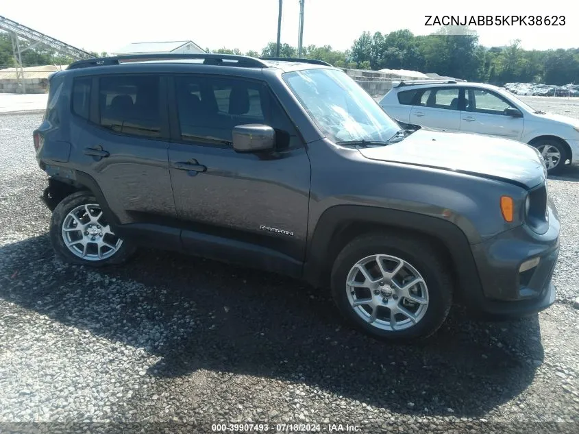 2019 Jeep Renegade Latitude Fwd VIN: ZACNJABB5KPK38623 Lot: 39907493