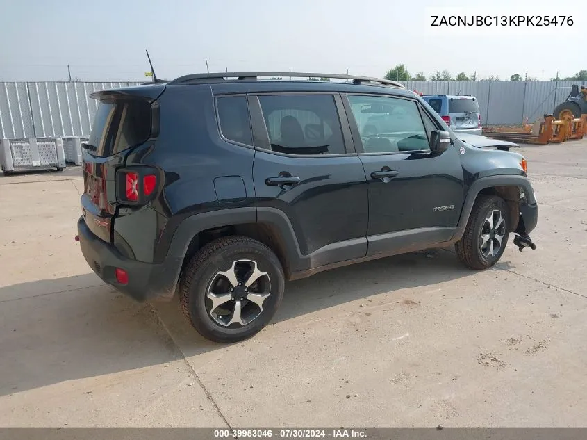 2019 Jeep Renegade Trailhawk 4X4 VIN: ZACNJBC13KPK25476 Lot: 39953046