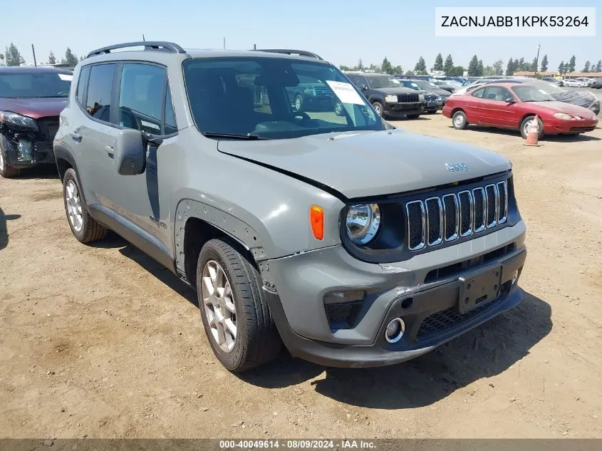 2019 Jeep Renegade Latitude Fwd VIN: ZACNJABB1KPK53264 Lot: 40049614