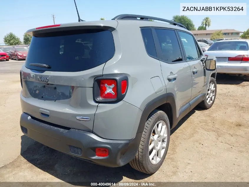 2019 Jeep Renegade Latitude Fwd VIN: ZACNJABB1KPK53264 Lot: 40049614