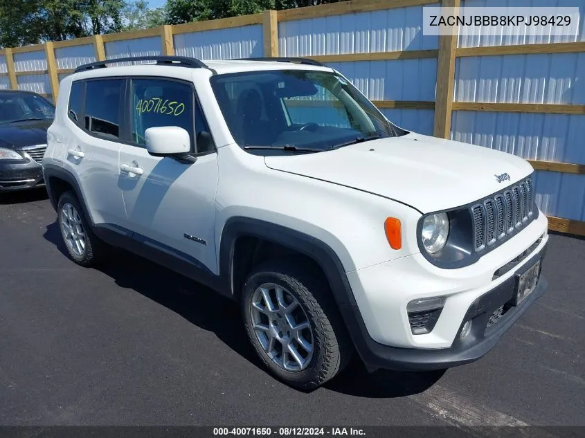 2019 Jeep Renegade Latitude 4X4 VIN: ZACNJBBB8KPJ98429 Lot: 40071650