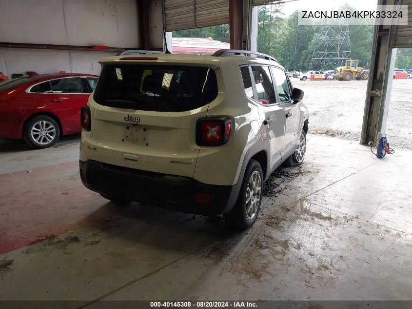 ZACNJBAB4KPK33324 2019 Jeep Renegade Sport