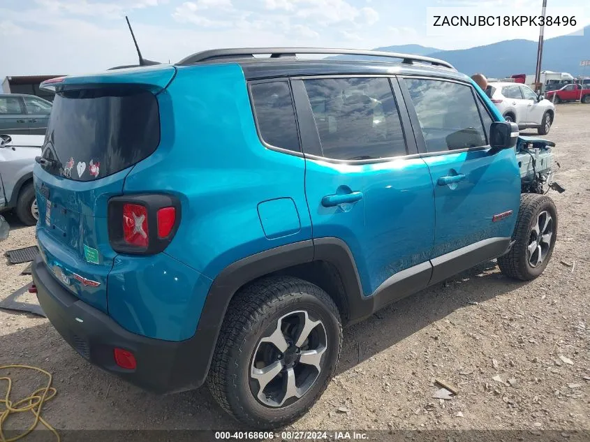 ZACNJBC18KPK38496 2019 Jeep Renegade Trailhawk 4X4