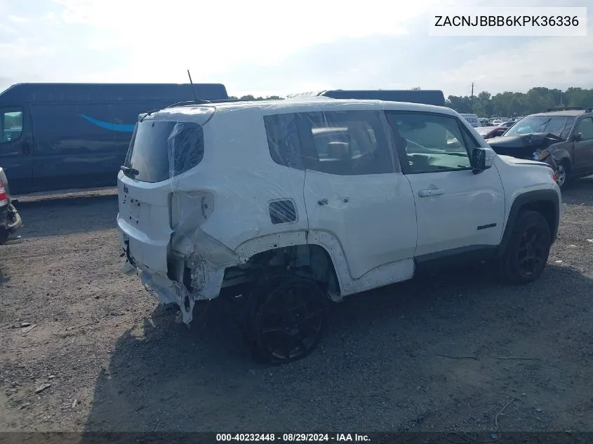 2019 Jeep Renegade Altitude 4X4 VIN: ZACNJBBB6KPK36336 Lot: 40232448