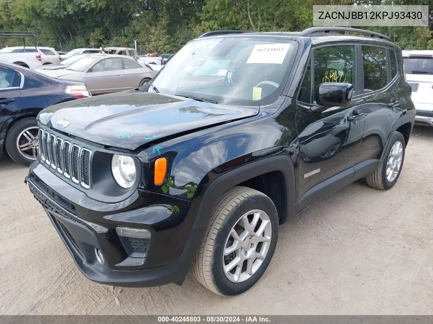 ZACNJBB12KPJ93430 2019 Jeep Renegade Latitude 4X4