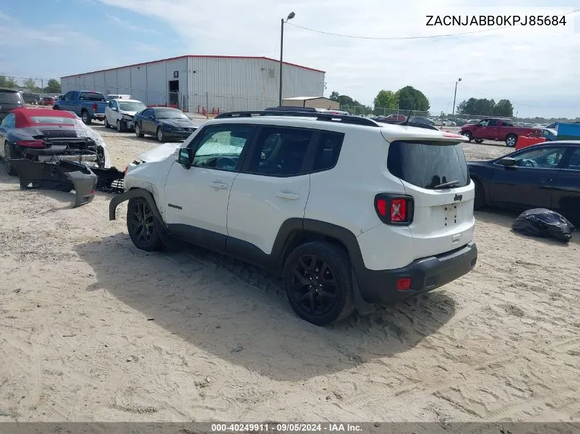 2019 Jeep Renegade Altitude Fwd VIN: ZACNJABB0KPJ85684 Lot: 40249911