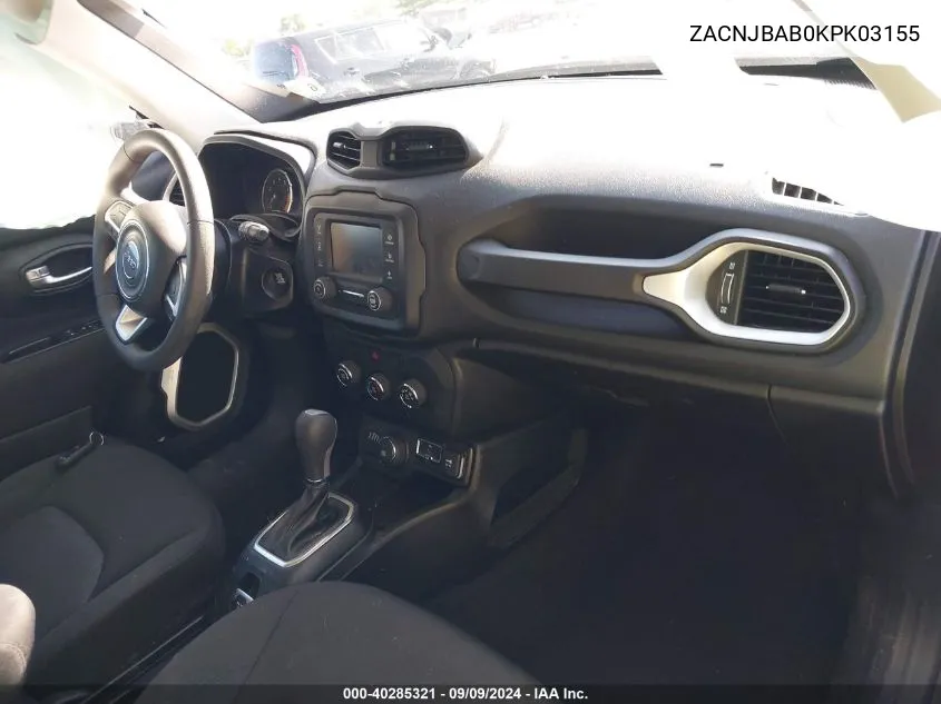 ZACNJBAB0KPK03155 2019 Jeep Renegade Sport 4X4