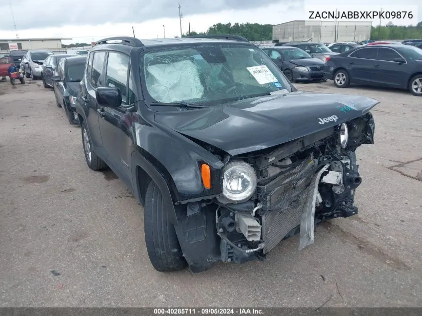 2019 Jeep Renegade Latitude Fwd VIN: ZACNJABBXKPK09876 Lot: 40285711