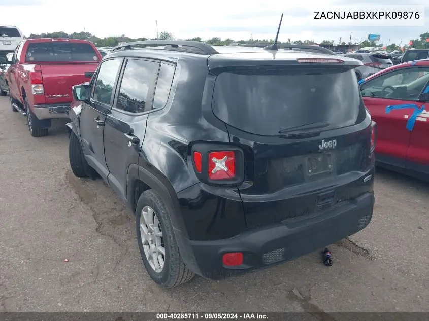 2019 Jeep Renegade Latitude Fwd VIN: ZACNJABBXKPK09876 Lot: 40285711