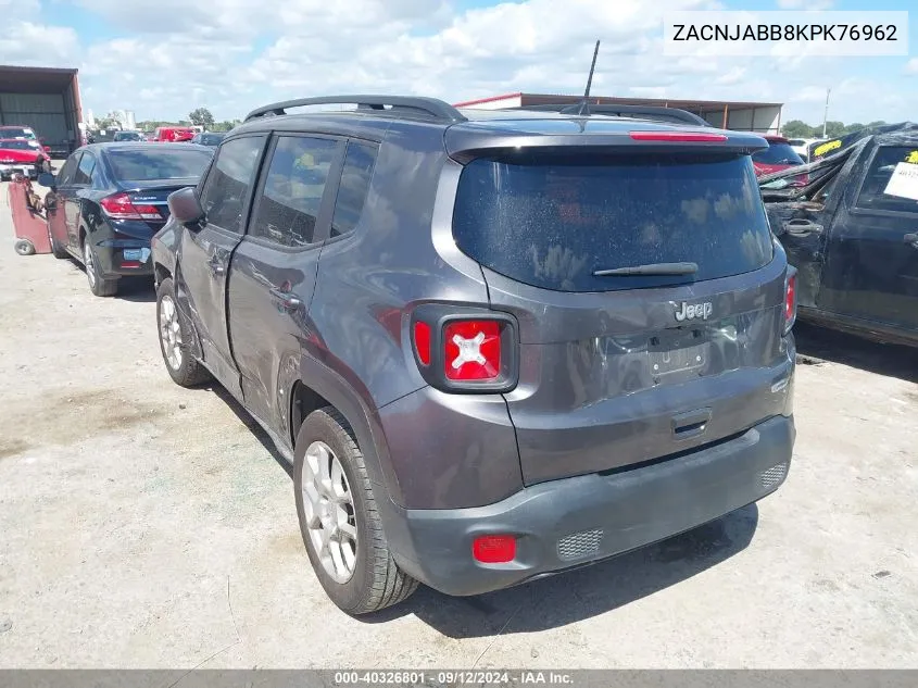 2019 Jeep Renegade Latitude VIN: ZACNJABB8KPK76962 Lot: 40326801