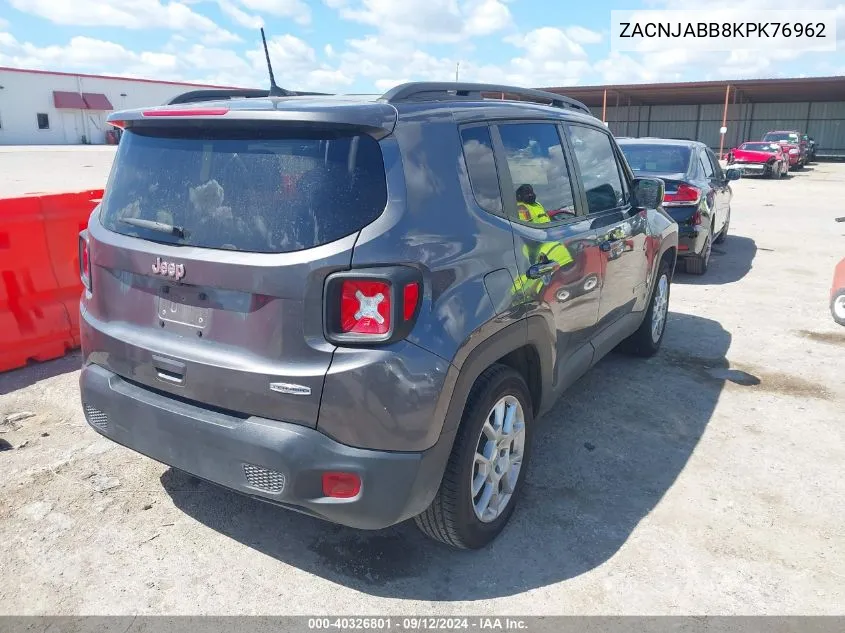 2019 Jeep Renegade Latitude VIN: ZACNJABB8KPK76962 Lot: 40326801