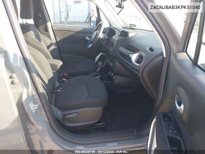 ZACNJBAB3KPK51040 2019 Jeep Renegade Sport