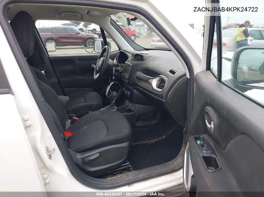 ZACNJBAB4KPK24722 2019 Jeep Renegade Sport 4X4