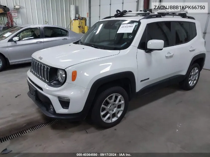 2019 Jeep Renegade Latitude VIN: ZACNJBBB1KPK66750 Lot: 40364580