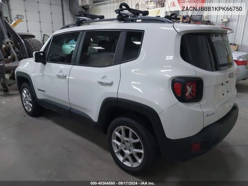 2019 Jeep Renegade Latitude VIN: ZACNJBBB1KPK66750 Lot: 40364580