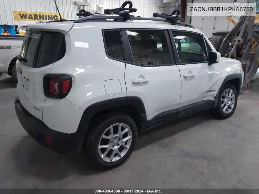 2019 Jeep Renegade Latitude VIN: ZACNJBBB1KPK66750 Lot: 40364580