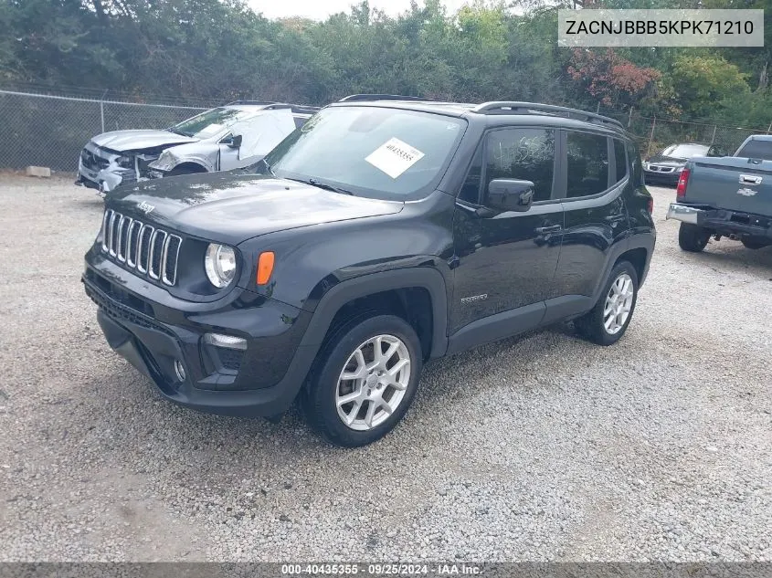 2019 Jeep Renegade Latitude 4X4 VIN: ZACNJBBB5KPK71210 Lot: 40435355