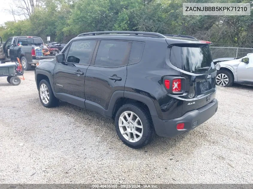 2019 Jeep Renegade Latitude 4X4 VIN: ZACNJBBB5KPK71210 Lot: 40435355