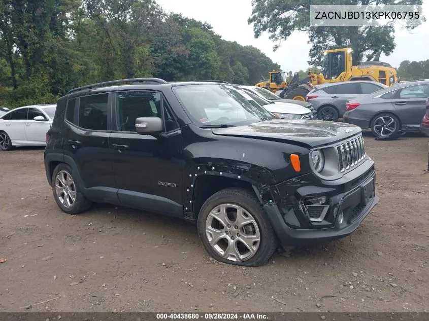 2019 Jeep Renegade Limited VIN: ZACNJBD13KPK06795 Lot: 40438680