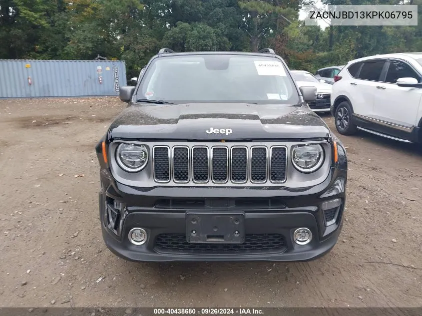 2019 Jeep Renegade Limited VIN: ZACNJBD13KPK06795 Lot: 40438680