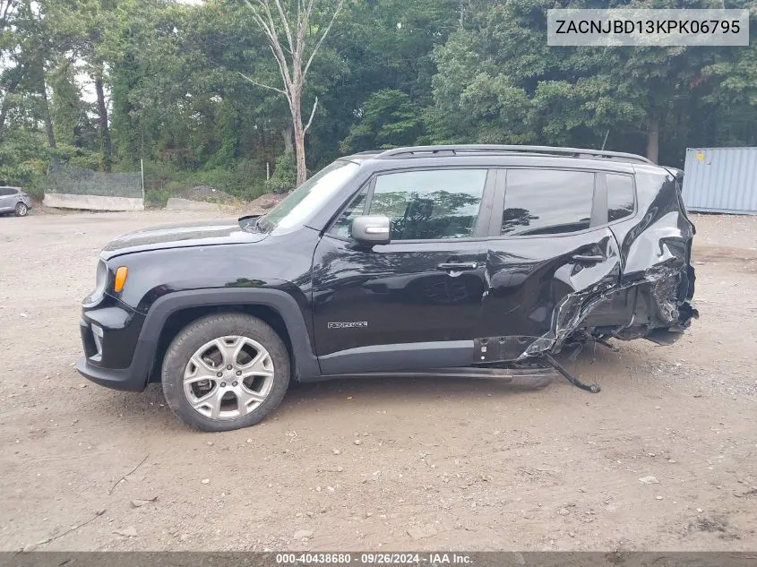 2019 Jeep Renegade Limited VIN: ZACNJBD13KPK06795 Lot: 40438680