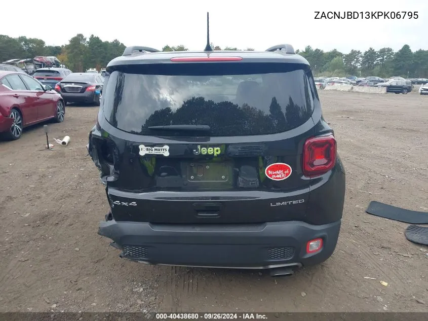 2019 Jeep Renegade Limited VIN: ZACNJBD13KPK06795 Lot: 40438680