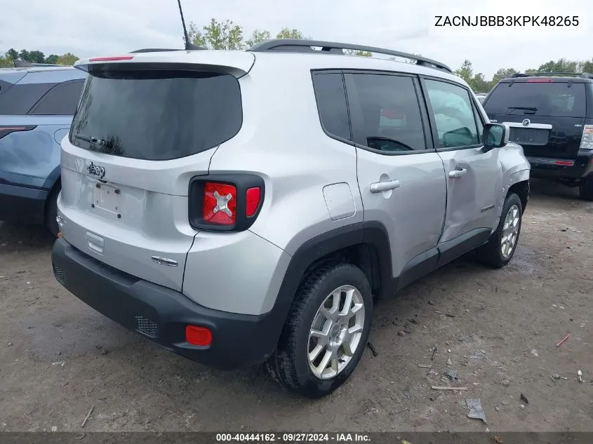 2019 Jeep Renegade Latitude 4X4 VIN: ZACNJBBB3KPK48265 Lot: 40444162