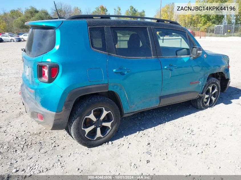 2019 Jeep Renegade Trailhawk VIN: ZACNJBC14KPK44196 Lot: 40463806