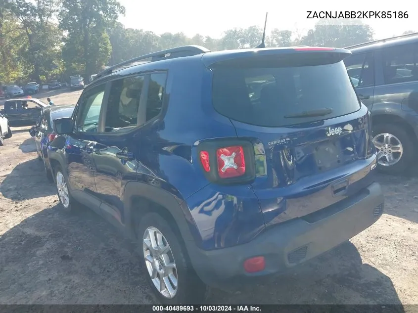 ZACNJABB2KPK85186 2019 Jeep Renegade Latitude Fwd